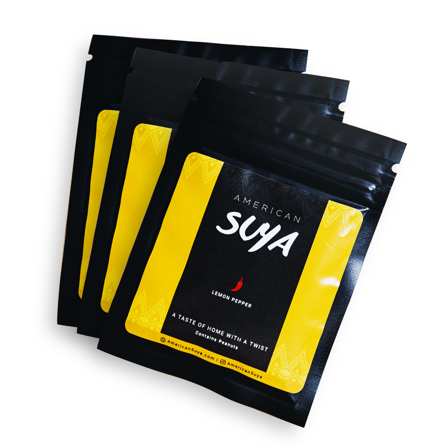TRAVEL PACK LEMON PEPPER FLAVOR SUYA POWDER (3 PACK) - AMERICANSUYA